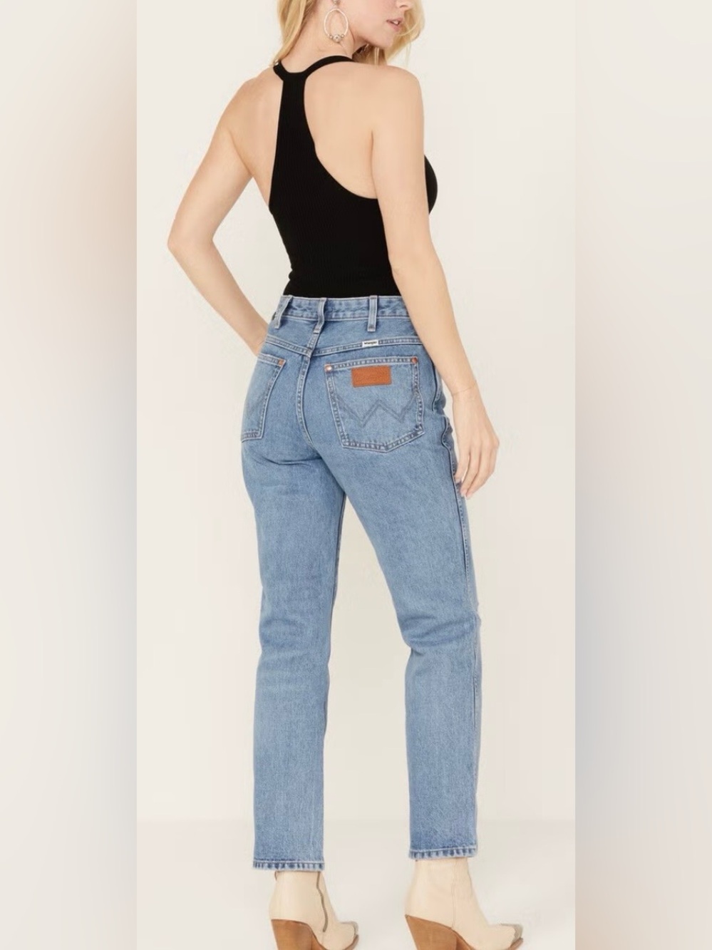 Wrangler Wild West High Rise Straight Jeans 603 Light Wash 27x28